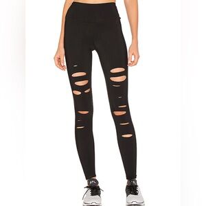 ALO YOGA HIGH WAIST RIPPED WARRIOR LEGGING